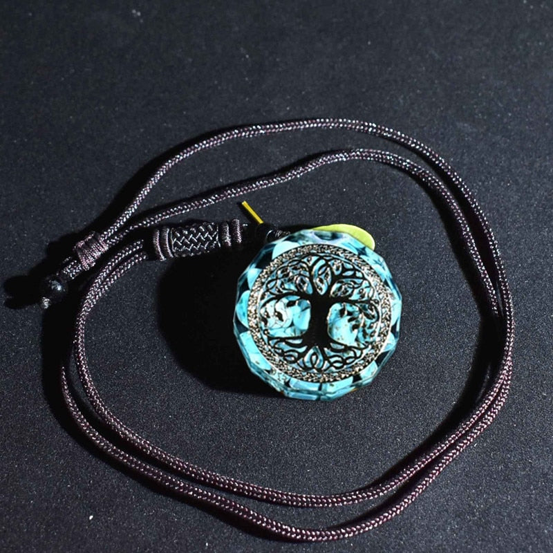 Pendentif Orgonite "Anahata" en Turquoise
