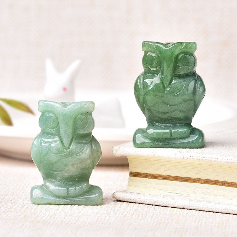 Animal Totem Chouette en Pierre Naturelle