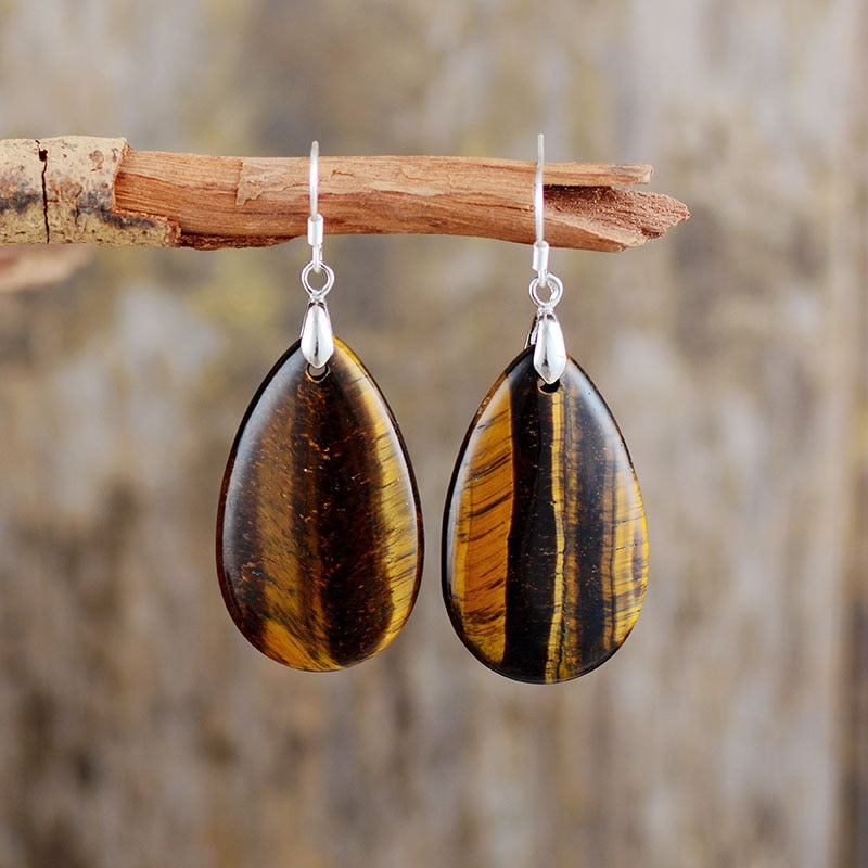 Boucles d'Oreilles en Quartz Rose