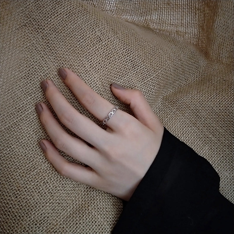 Bague cœur ouvertes