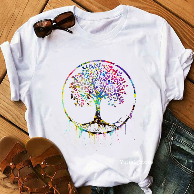 T-shirt col rond en coton bio «Le changement» pour femme - Collection Daography