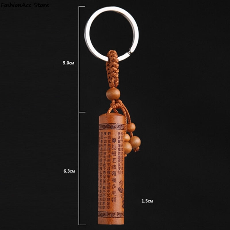 Porte clés Bouddha en bois de Rose