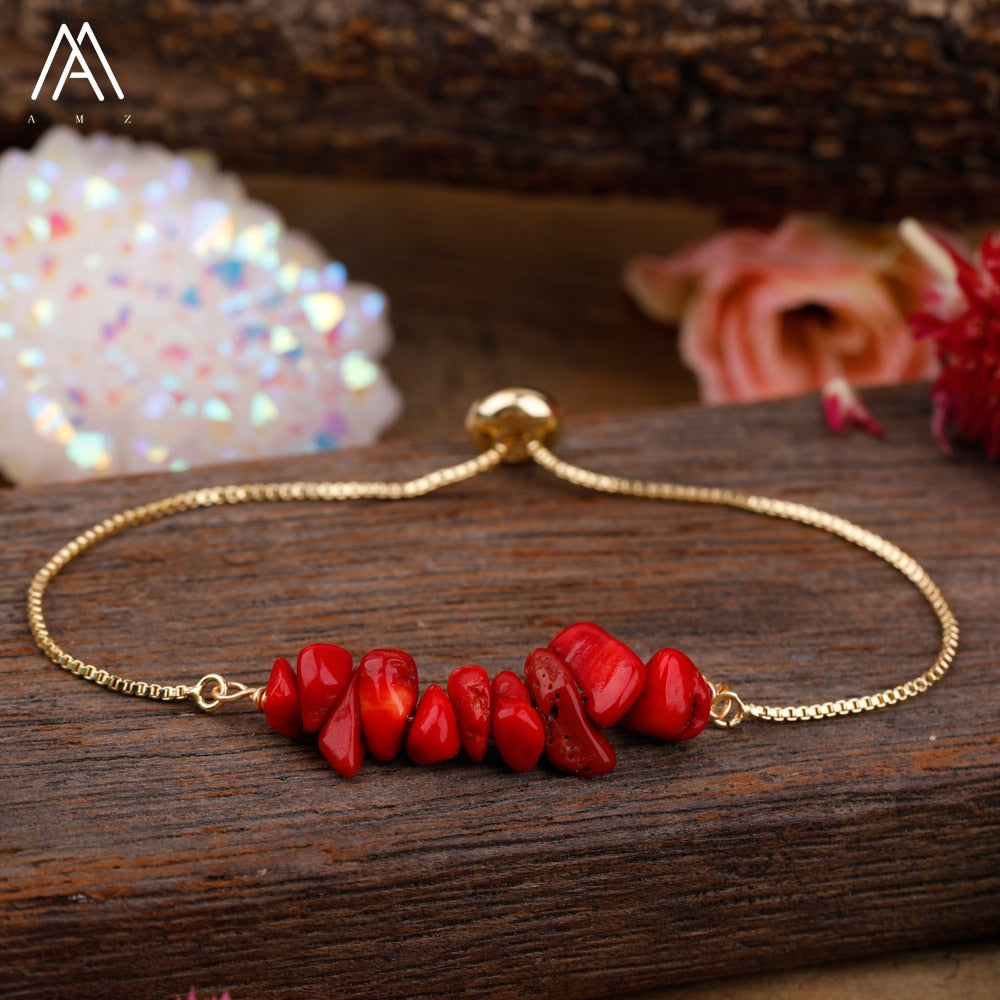 Bracelet Fin en Pierres Irrégulières Naturelles