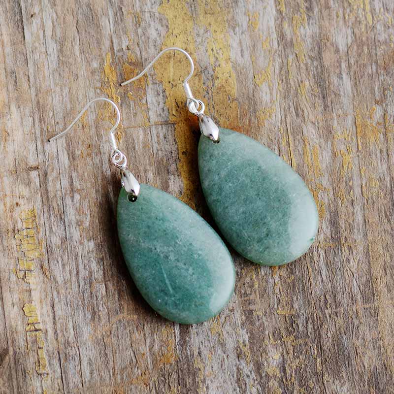 Boucles d'Oreilles en Quartz Rose
