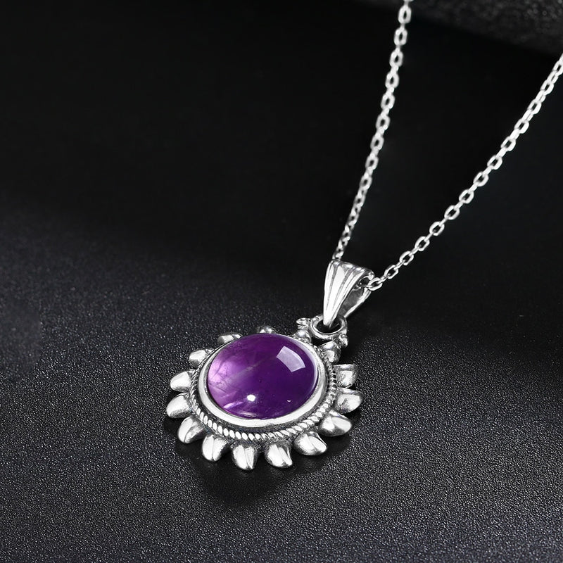 Pendentif Soleil en Améthyste