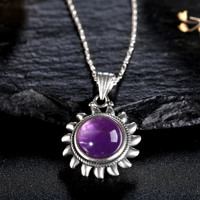 Pendentif Soleil en Améthyste