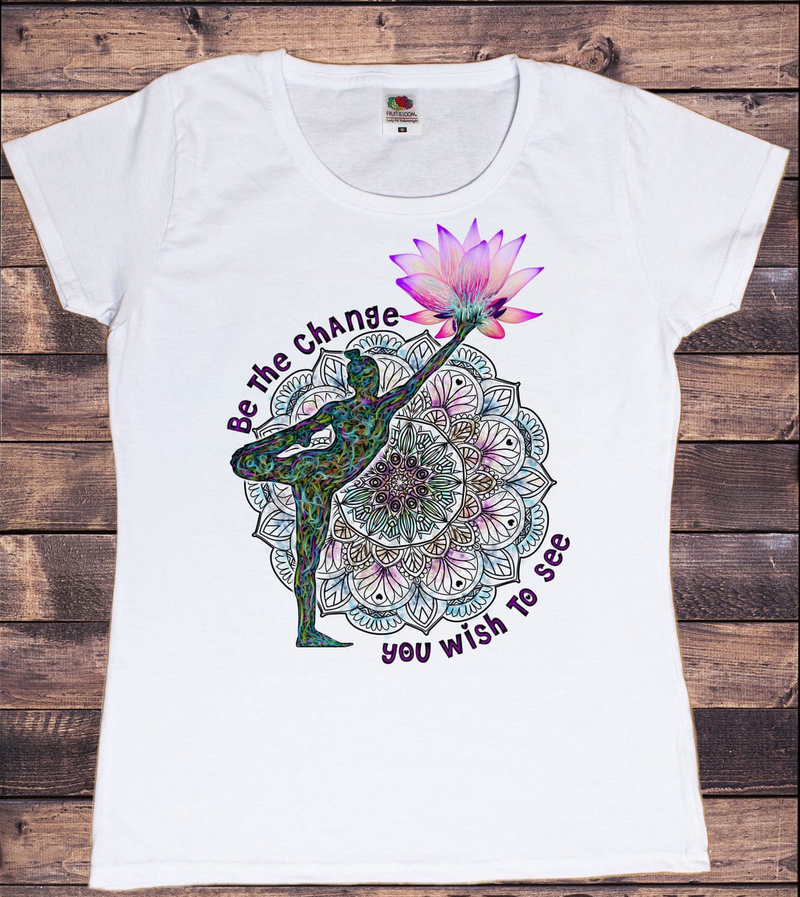 T-shirt col rond en coton bio «Le changement» pour femme - Collection Daography