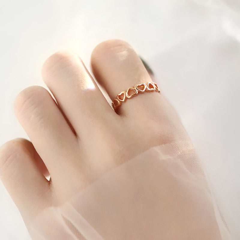 Bague cœur ouvertes