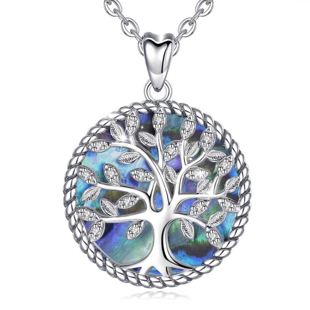 Pendentif Arbre de Vie en Nacre & Argent