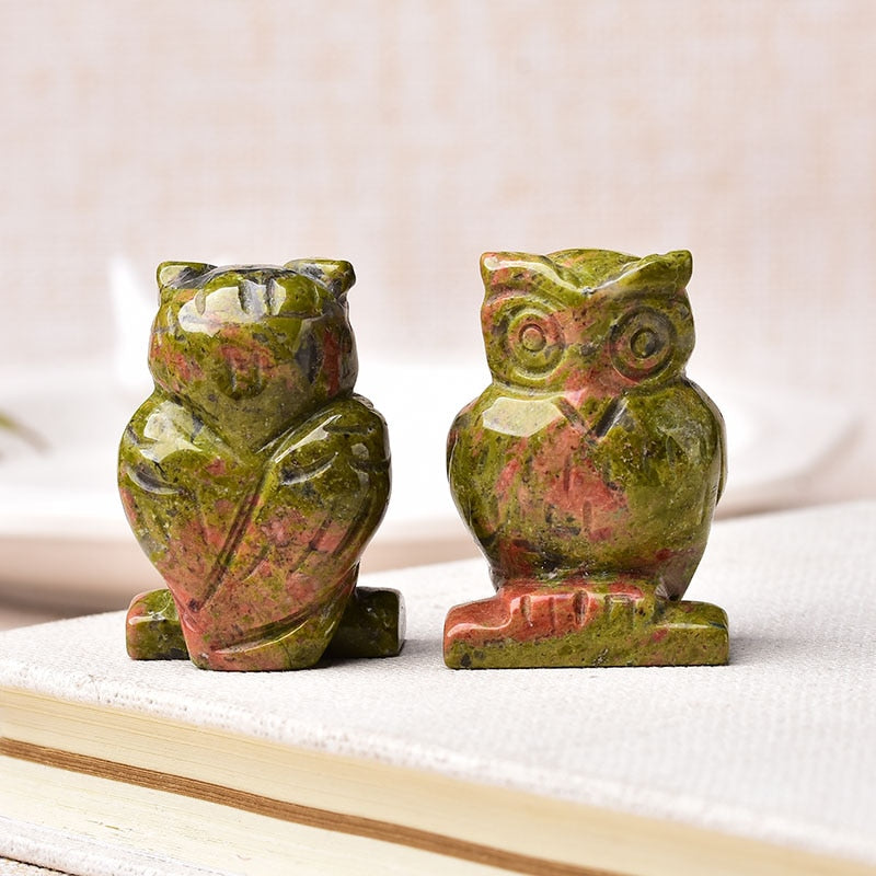 Animal Totem Chouette en Pierre Naturelle