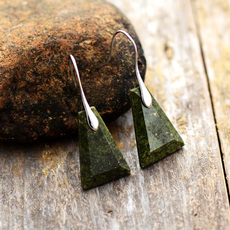 Boucles d'Oreilles Minimalistes en Lapis Lazuli