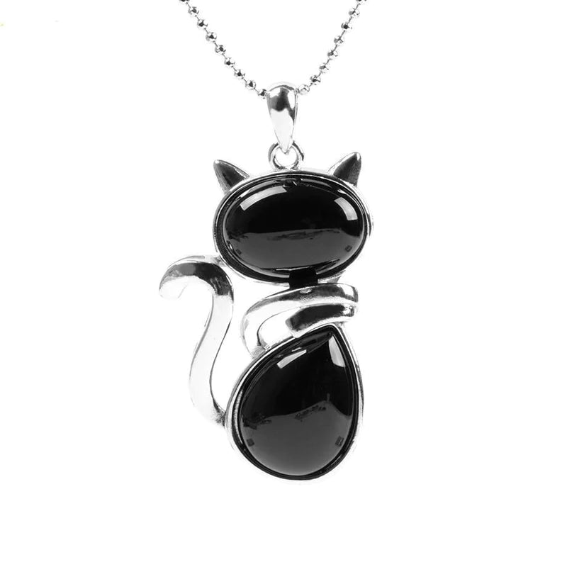 Pendentif Chat en Pierre Naturelle