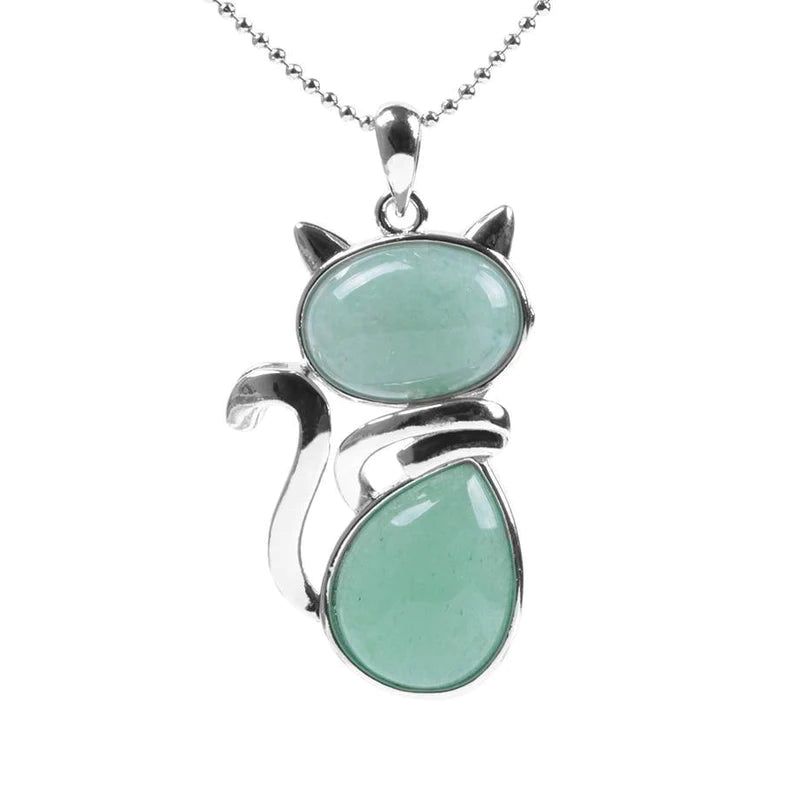 Pendentif Chat en Pierre Naturelle
