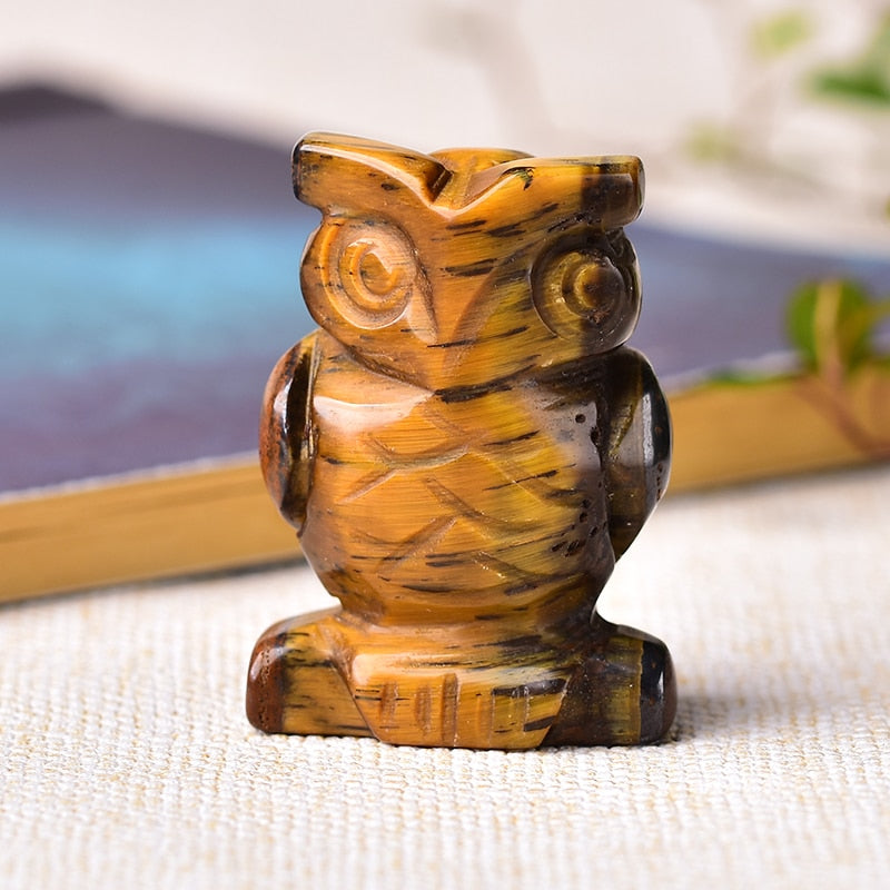 Animal Totem Chouette en Pierre Naturelle