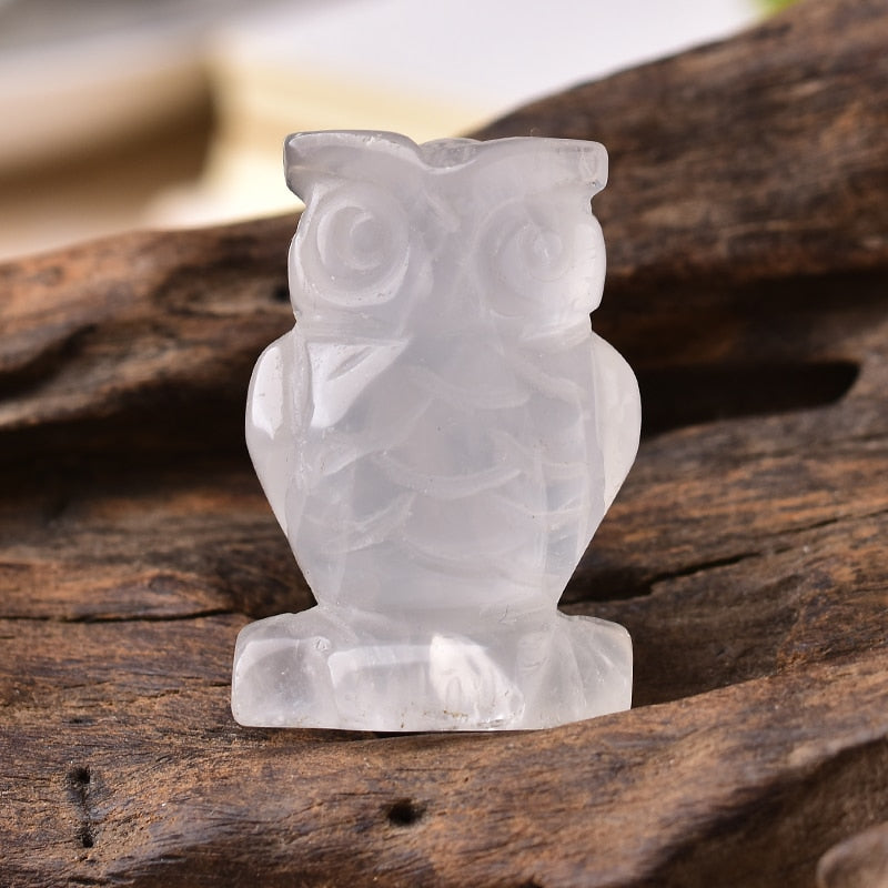 Animal Totem Chouette en Pierre Naturelle