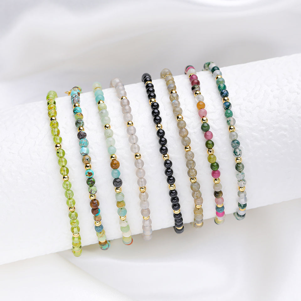 Bracelet Raffiné en Pierres Naturelles Fines