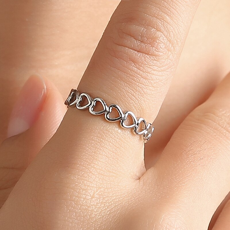 Bague cœur ouvertes