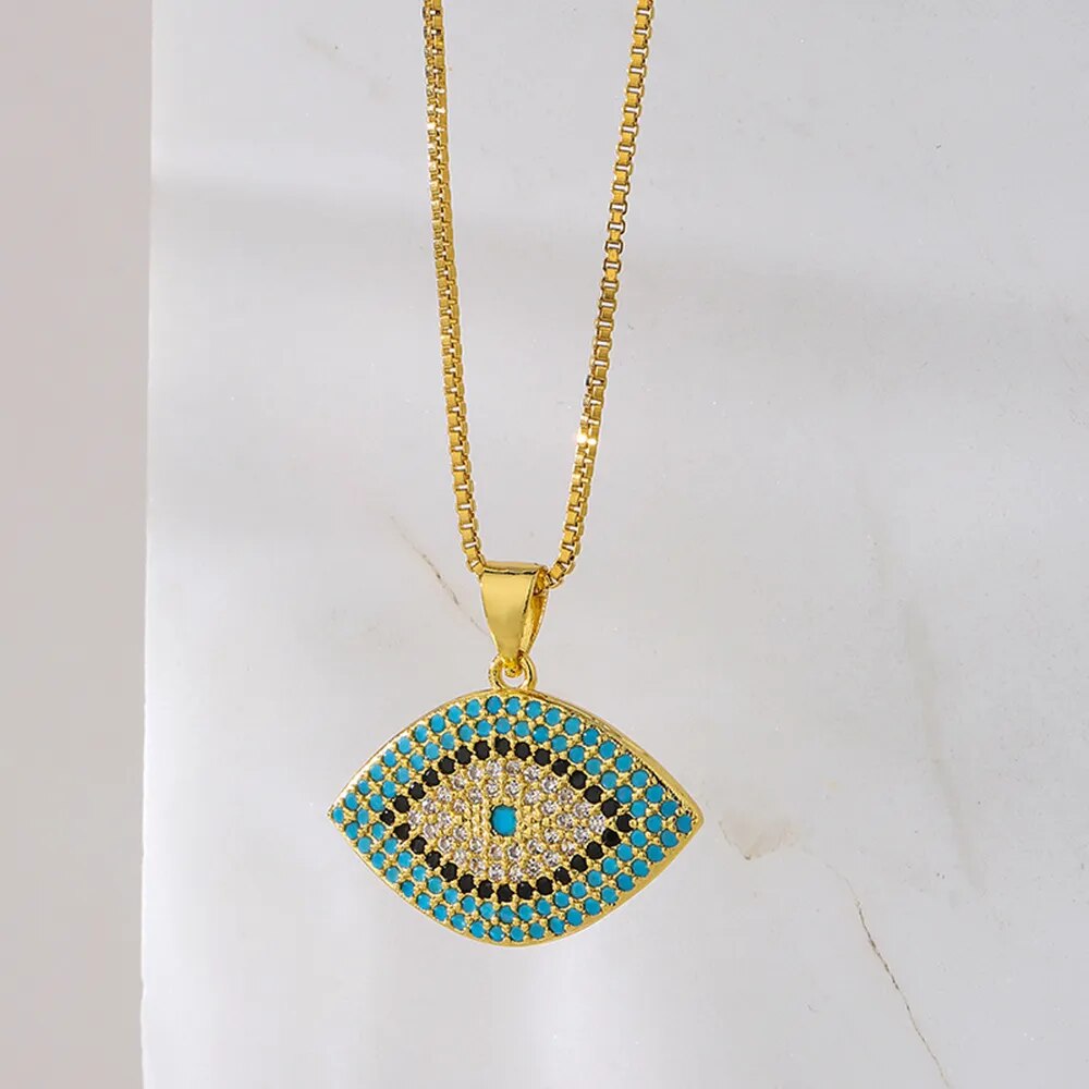 Pendentif Oeil Bleu Protecteur - Chance