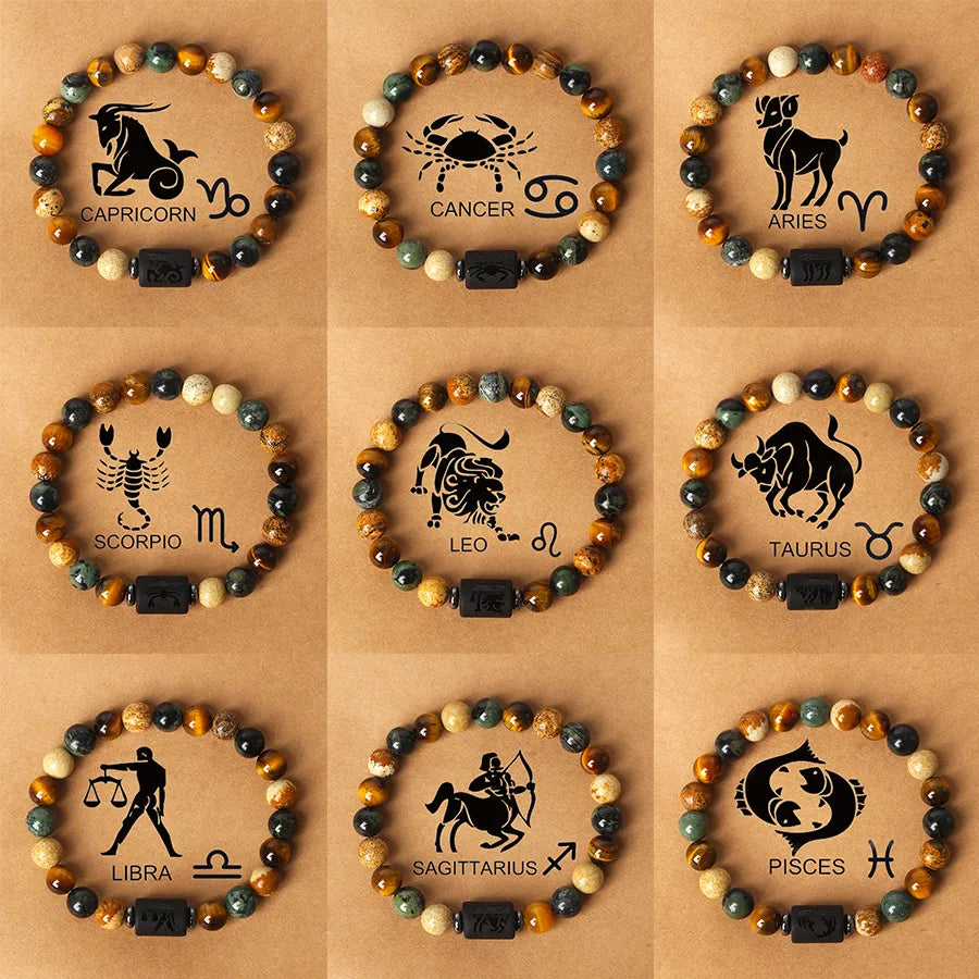 Bracelets signe du zodiaque en pierres naturelles