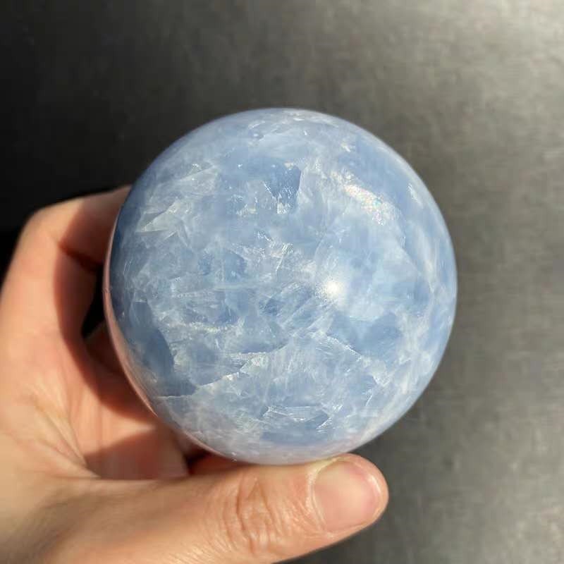 Galet de Calcite Bleue