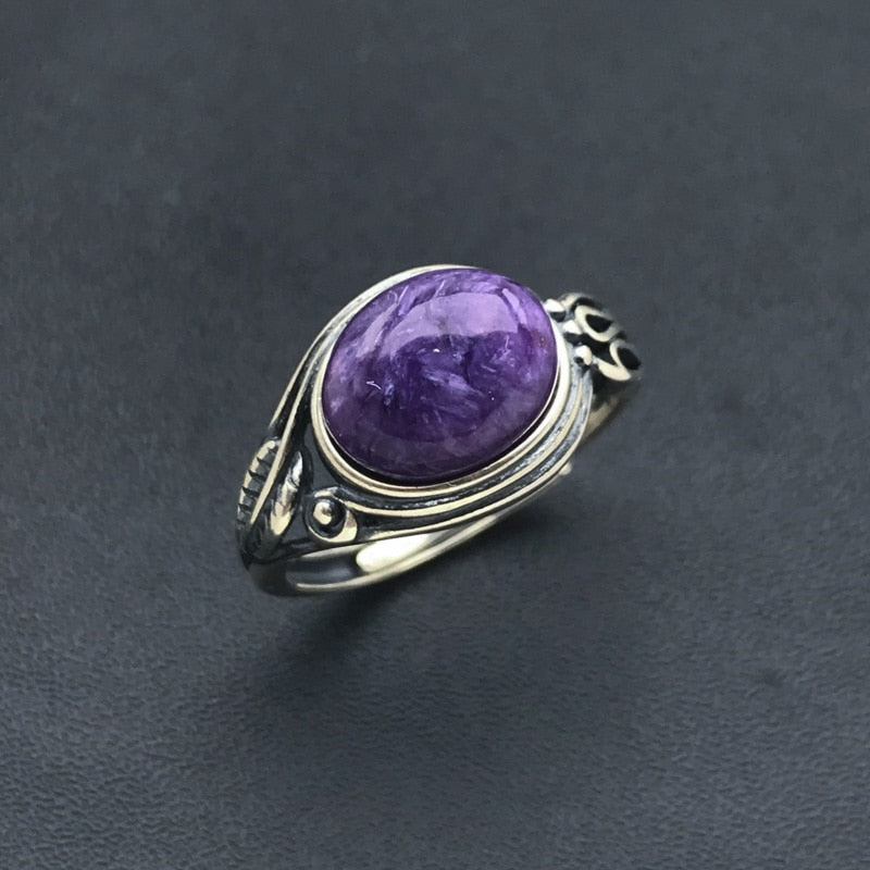 Bague Ajustable "Sensibilité" en Aigue-Marine & Argent