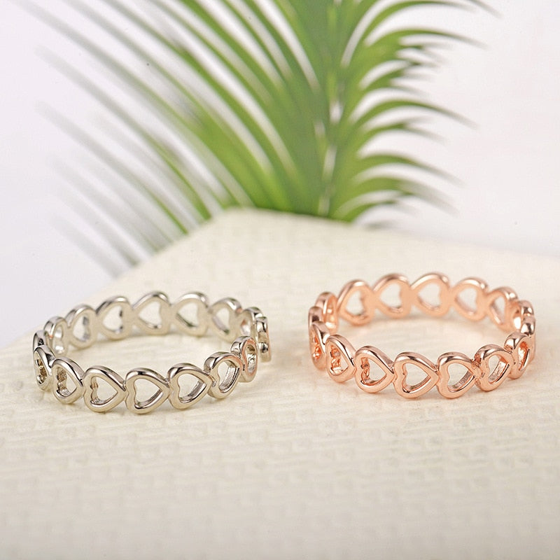 Bague cœur ouvertes