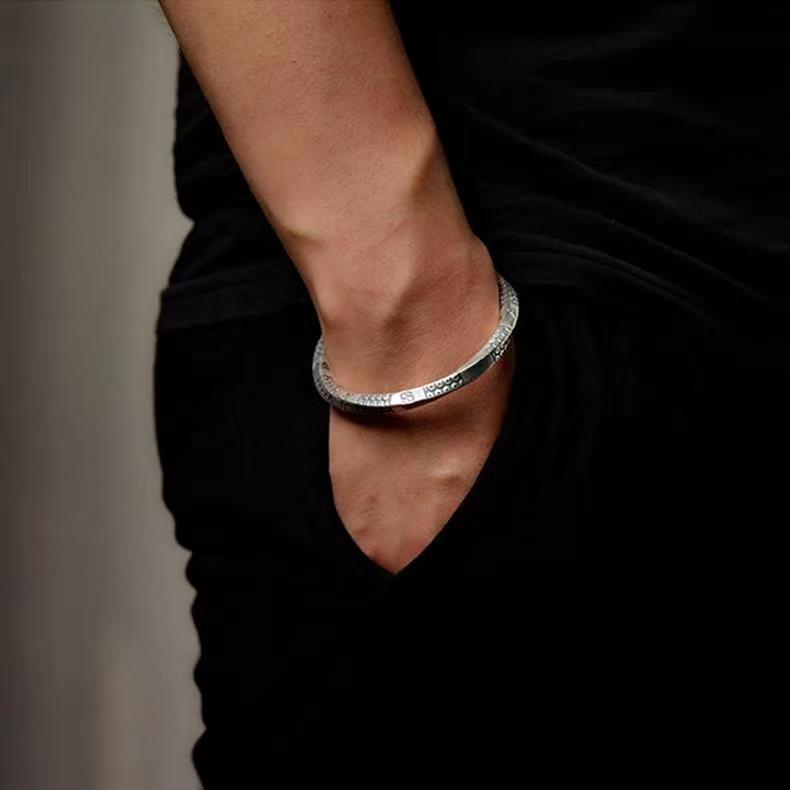 Bracelet manchette unisexe, type jonc torsadé