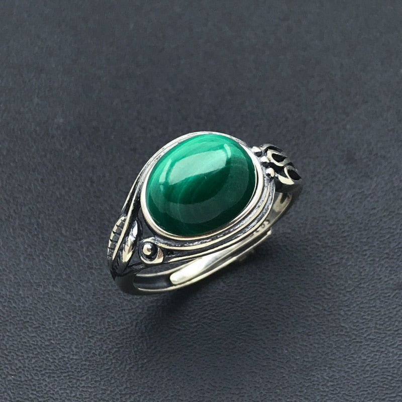 Bague Ajustable "Sensibilité" en Aigue-Marine & Argent