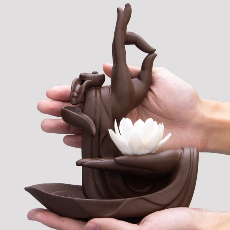 Brûleur d'Encens "Fleur de Lotus" en Céramique