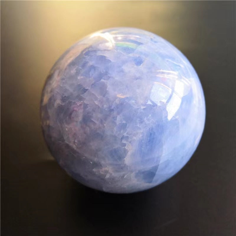 Galet de Calcite Bleue