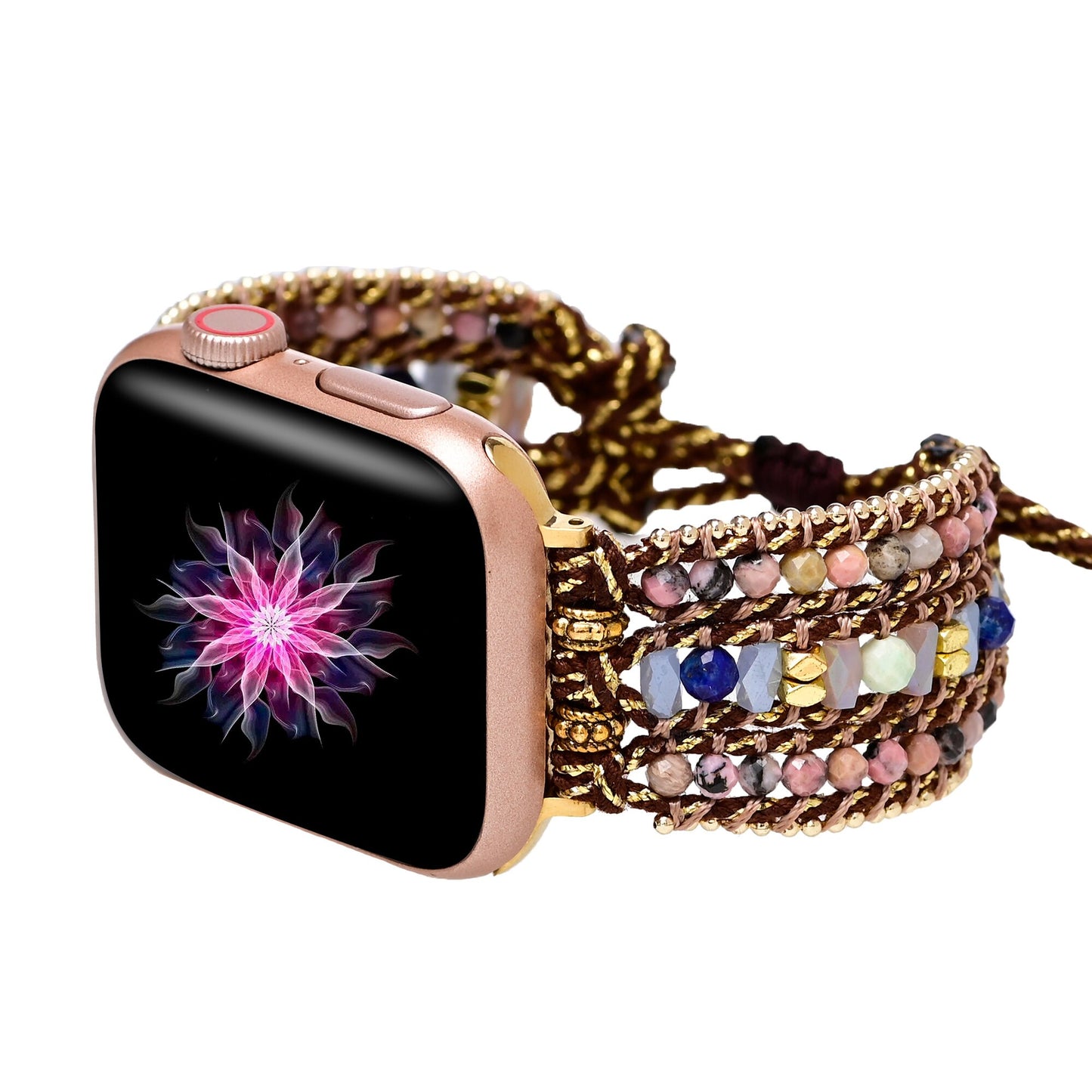 Bracelet Wrap Apple Watch en Rhodonite