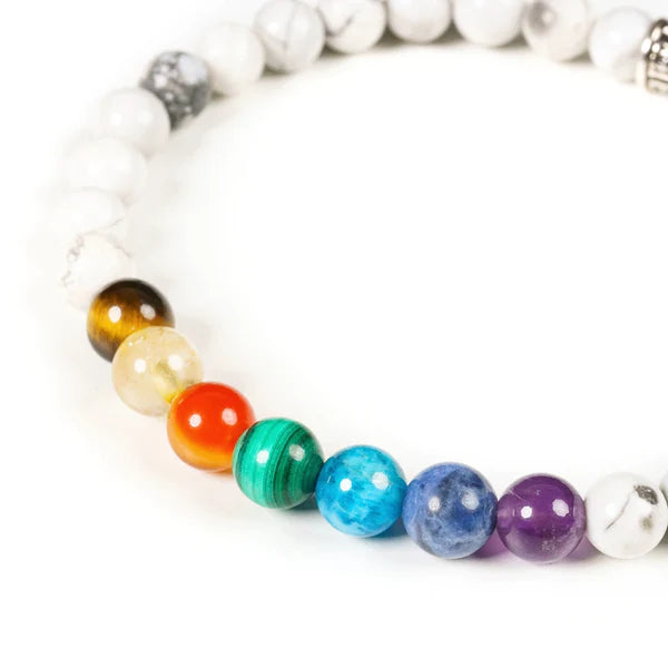 Bracelet 7 chakras howlite - SÉRENITÉ