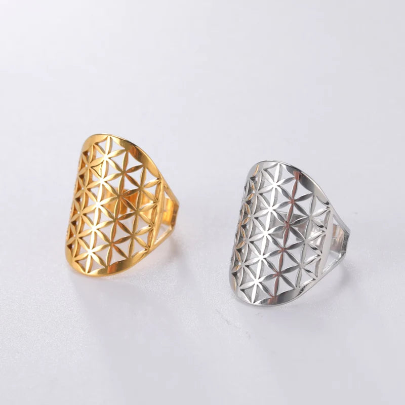 Bague Ajustable "Fleur de Vie"