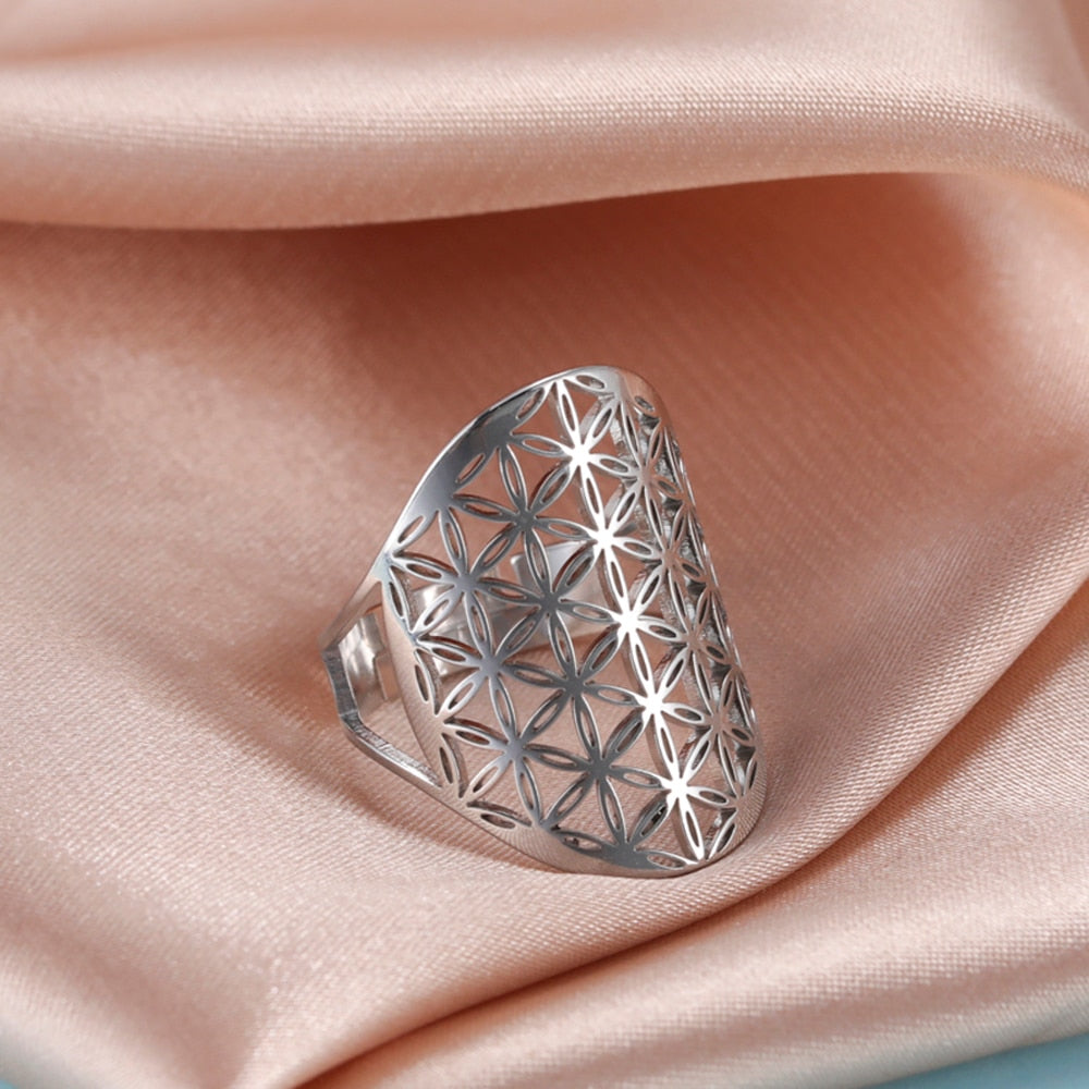 Bague Ajustable "Fleur de Vie"