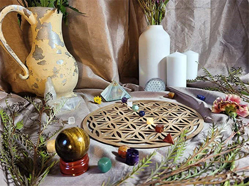Fleur de Vie Harmonisante en Bois Naturel