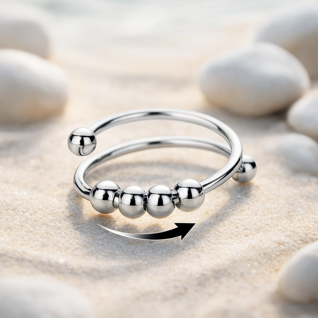 Bague Anti-Stress Rotative – Bijou Anti-Anxiété | Chakras Médina