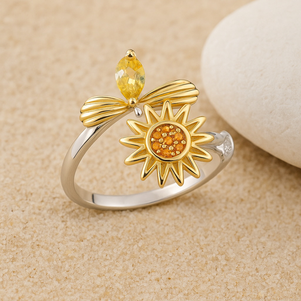 Bague Anti-Stress Rotative – Bijou Anti-Anxiété | Chakras Médina