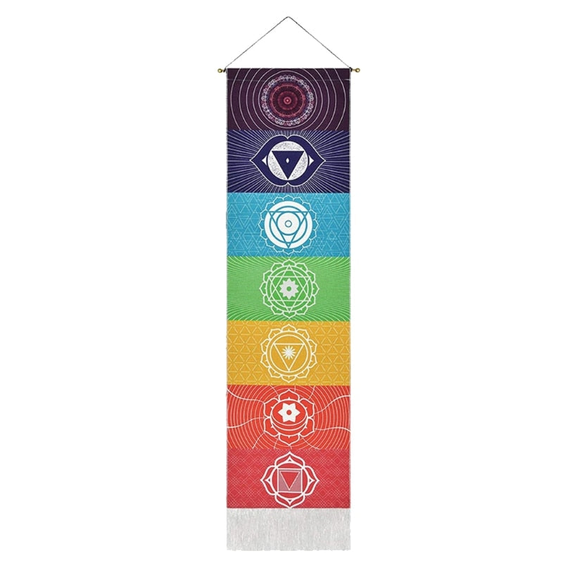 Décoration Murale "7 Chakras" en Coton