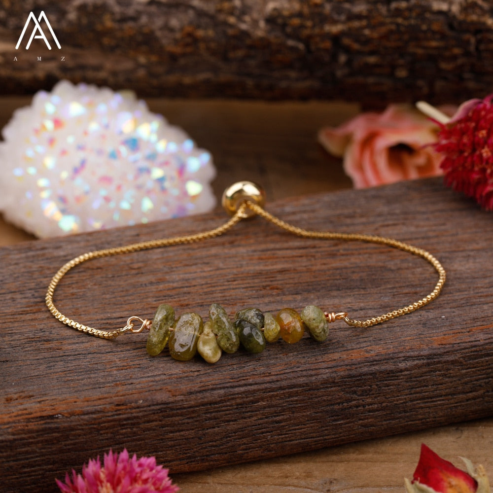 Bracelet Fin en Pierres Irrégulières Naturelles