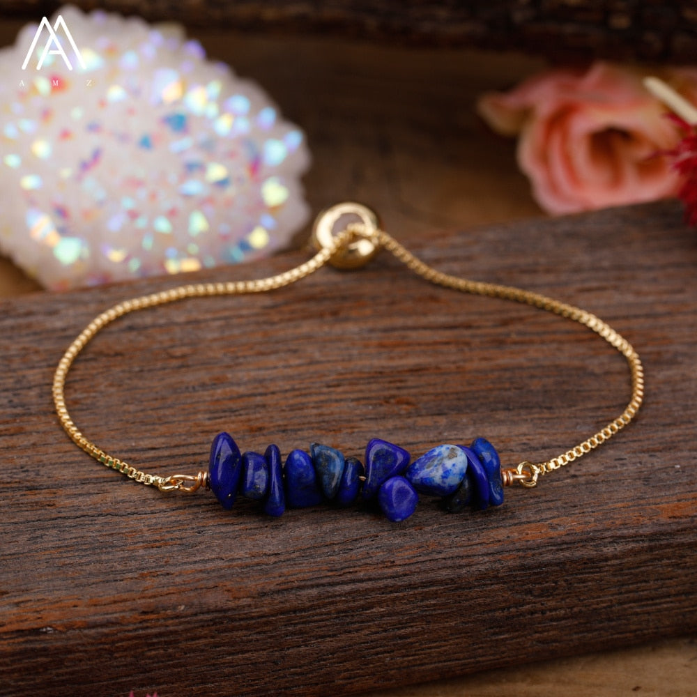 Bracelet Fin en Pierres Irrégulières Naturelles
