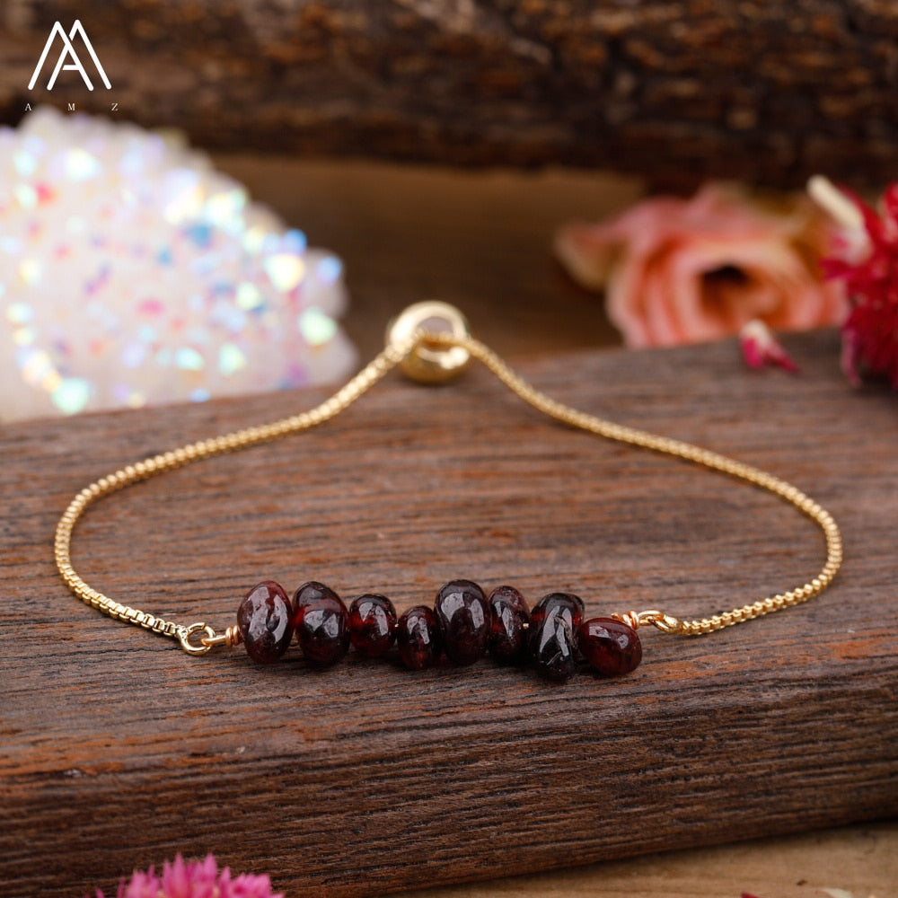 Bracelet Fin en Pierres Irrégulières Naturelles