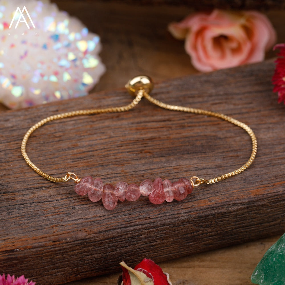 Bracelet Fin en Pierres Irrégulières Naturelles