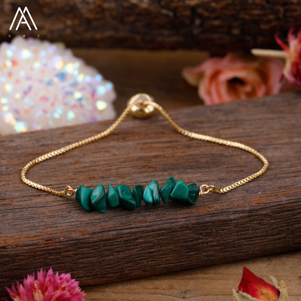 Bracelet Fin en Pierres Irrégulières Naturelles