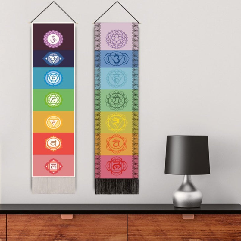 Décoration Murale "7 Chakras" en Coton