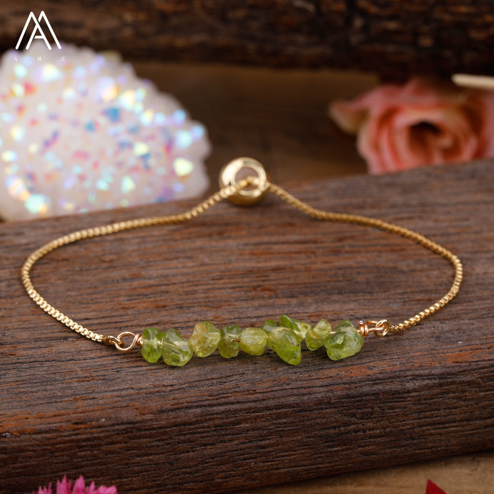 Bracelet Fin en Pierres Irrégulières Naturelles