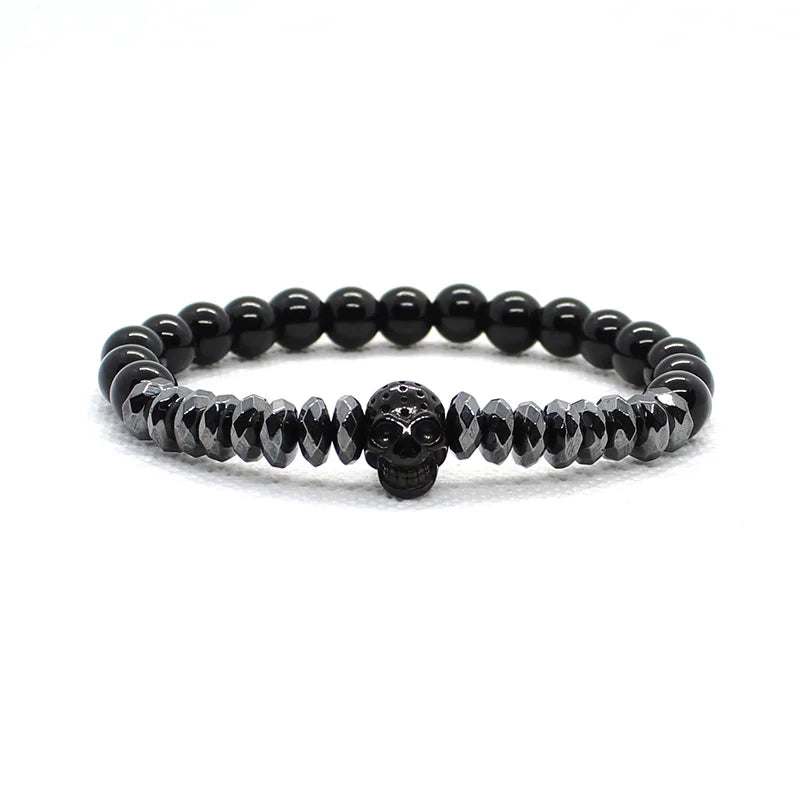 Bracelet de force pour homme Hematite - Titane