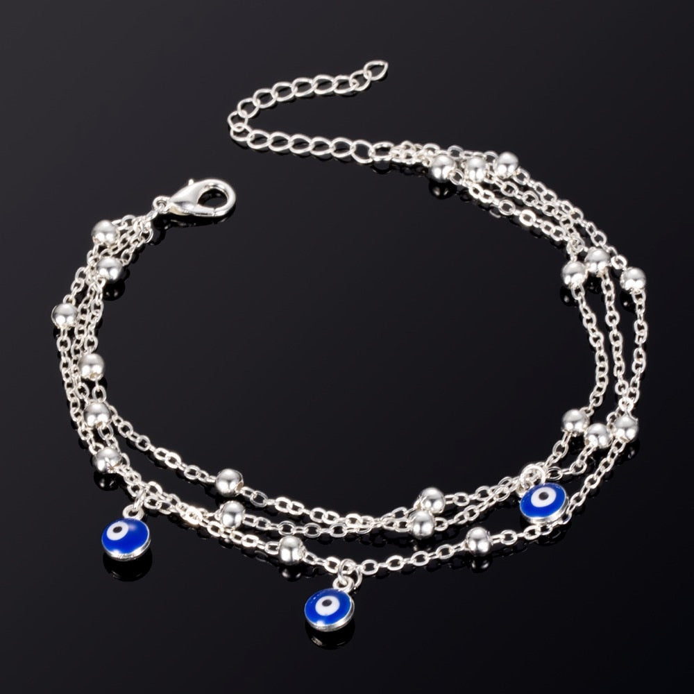 Bracelet de Cheville Oeil Bleu