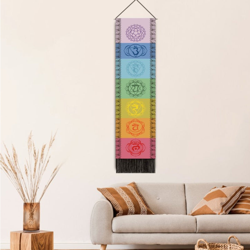 Décoration Murale "7 Chakras" en Coton