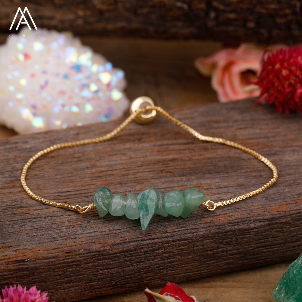 Bracelet Fin en Pierres Irrégulières Naturelles