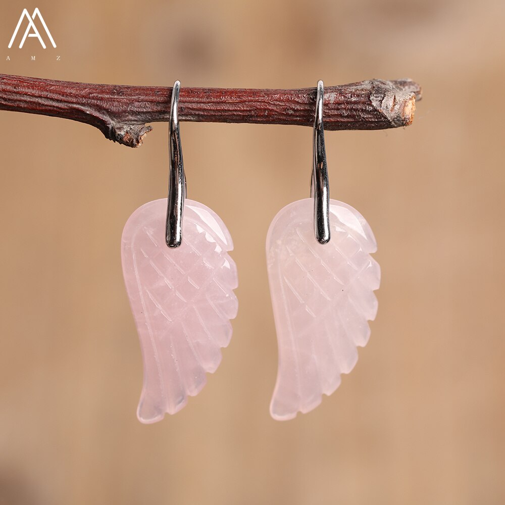 Boucles d'Oreilles "Aile d'Ange" en Pierres Naturelles